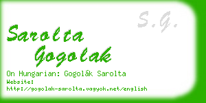 sarolta gogolak business card