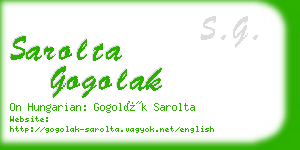 sarolta gogolak business card